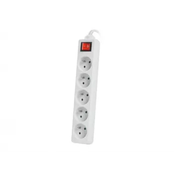 Power Extension Lanberg PS1-05E-0150-W 1,5 m 5 AC-Steckdosen Innenbereich Weiß