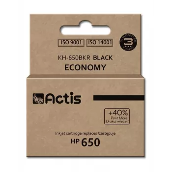Cartridge ACTIS KH-650BKR kompatibel für HP 650 — Schwarze Pigmenttinte, 15 ml, Standardreichweite, Einzelpackung
