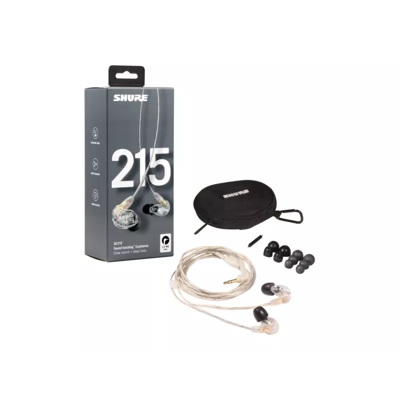Shure SE215 Pro Headset Kabelgebundener In-Ear Monitor für Bühne/Studio Transparent