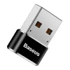 Baseus USB-Stecker auf Typ-C-Buchse Adapter Konverter Schwarz