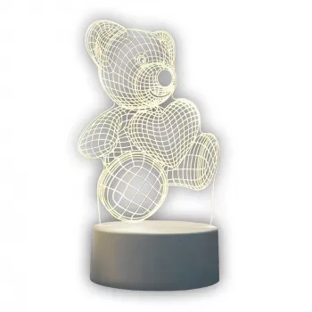 Nachtlampe Extralink HOME 3D Herz optische Täuschung Nachttischlampe USB