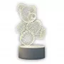 Nachtlampe Extralink HOME 3D Herz optische Täuschung Nachttischlampe USB
