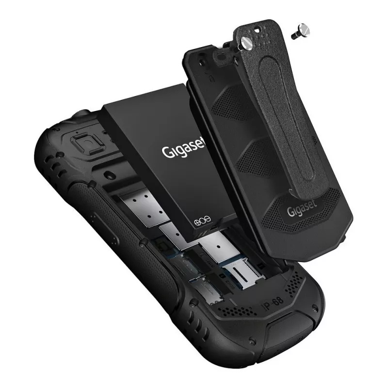 GIGASET GLX 8 ACTIVE schwarz 6,1 cm 2,4 Zoll Display Push-to-talk Funktion 2500 mAh Akku IP68 2 MP Kamera Dual-SIM Bluetooth
