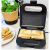 Toaster BLAUPUNKT SMS501 — Sandwichmaker/Grill, 750 W, antihaftbeschichtete Platten, kompakt in Schwarz