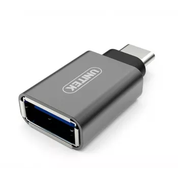 UNITEK Y-A025CGY Kabel-Interface/Gender-Adapter USB Type-C auf USB Type-A, Metall