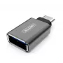 UNITEK Y-A025CGY Kabel-Interface/Gender-Adapter USB Type-C auf USB Type-A, Metall