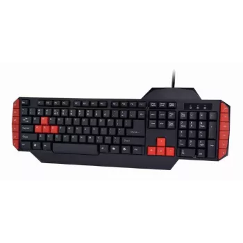 Gaming-Tastatur GEMBIRD GGS-UMG4-02 104 Tasten Full-Size USB QWERTY US-Englisch mit Maus, schwarz