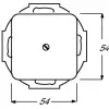 Elektrisches Schalterzubehör Busch-Jaeger 2538-214 — weißes Zubehör für Schalter und Rahmen