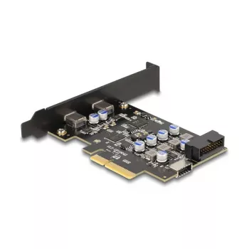 PCI Express x4 Karte DELOCK 90345 mit 2 externen USB Type-C Anschlüssen