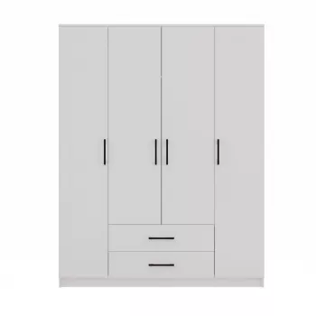 Topeshop ROMANA 160 BIEL KPLB bedroom wardrobe/closet 11 shelves 4 Tür(s) weiß