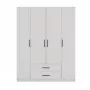 Topeshop ROMANA 160 BIEL KPLB bedroom wardrobe/closet 11 shelves 4 Tür(s) weiß