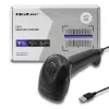 Handheld-Barcodeleser QOLTEC 50866 — 1D-Laserscanner, USB kabelgebunden, 600 mm Reichweite, schwarz, 161,5×88×77 mm