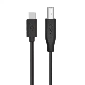 USB A auf B Kabel TB 1,8 m — Schwarz, für Drucker