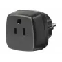 Reiseadapter USA, Japan/geerdeter Stecker, Steckdosenadapter schwarz