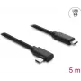 DELOCK aktives optisches USB Type-C auf Type-C Kabel 10 Gbit/s, abgewinkelte Stecker, 5 m