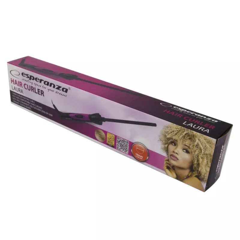 Haarstyler Esperanza EBL014 Keramikbeschichtung, 25 W, max. 180 °C, 1,8 m Kabel, schwarz