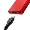 SSD-Gehäuse QOLTEC 51831 USB 3.0 für M.2 SATA-Laufwerke bis zu 2 TB, rot, unterstützt 30 mm Länge, bis zu 4 Laufwerke