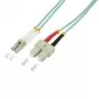 LogiLink - Patchkabel - SC Multimode (M) auf LC Multimode (M) - 1 m - Glasfaser - 50/125 Mikrometer - OM3 - Halogenfrei - Aquamarin
