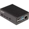 Aluminiumgehäuse für Raspberry Pi 4 B (schwarz (matt))