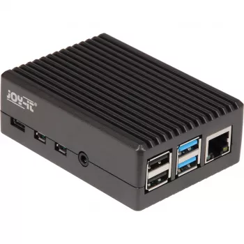 Aluminiumgehäuse für Raspberry Pi 4 B (schwarz (matt))