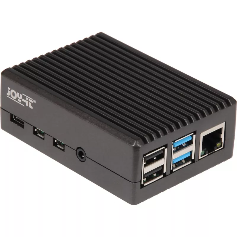 Aluminiumgehäuse für Raspberry Pi 4 B (schwarz (matt))