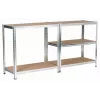 Metallregal Silber 205X120X45CM