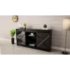 Kommode 160x80x35 GRANERO schwarz/schwarz glänzend