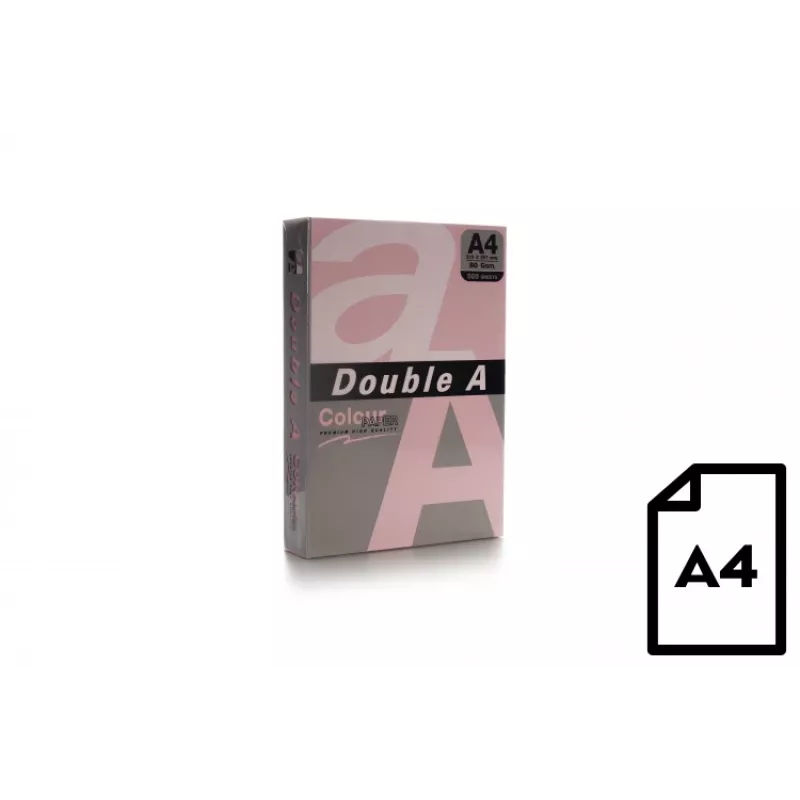 Farbiges Papier Double A, 80 g, A4, 500 Blatt, Pink