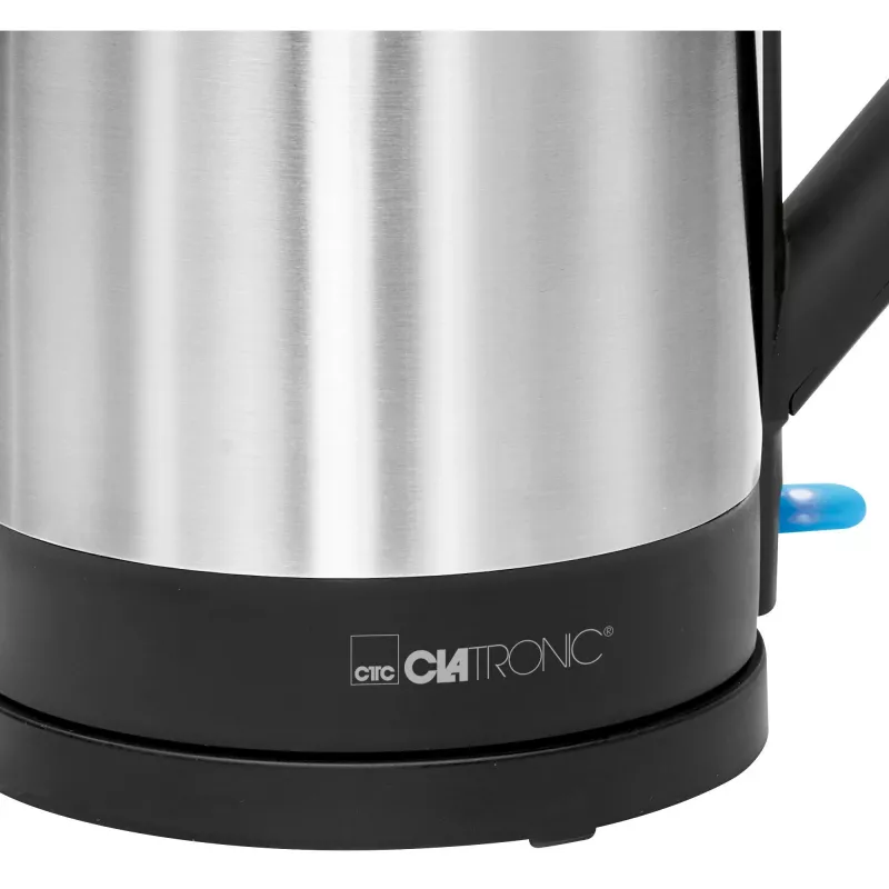 Wasserkocher Clatronic 1,5 L 2200 W Schwarz Edelstahl