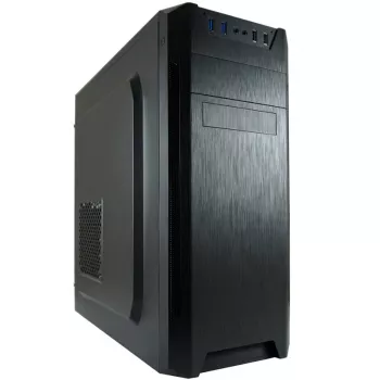 LC Power Classic 7040B - MDT - ATX - ohne Netzteil - Schwarz, gebürstetes Aluminium / Schwarz - USB/Audio