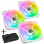 KING KITS LUBU-049 120mm ARGB Gehäuselüfter - 3er-Pack, Weiß