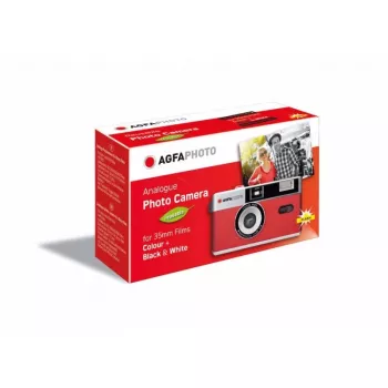 AgfaPhoto 603001 Kompaktfilmkamera 35 mm Rot - Silber (603001)