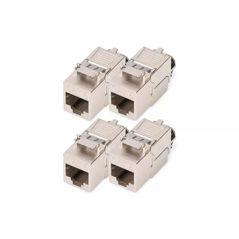 Digitus CAT 8.1 Keystone-Modul geschirmt werkzeugfreier Anschluss 4 Stück