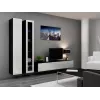 Cama geschlossen Schrank VIGO '180' 180/40/30 weiß/schwarz glänzend