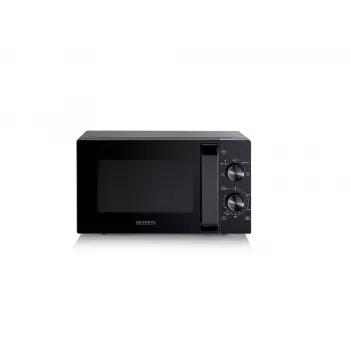 Mikrowelle SEVERIN 7790, schwarz mit Edelstahlverkleidung, Timer-Funktion