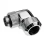 Alphacool Eiszapfen 13mm HardTube Schraubfitting 90° drehbar G1/4 - Winkel-Klemmverschraubung für Flüssigkeitskühlsystem - chrom