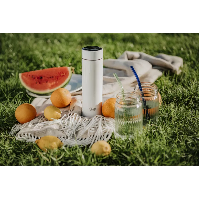 Adler | Isolierflasche | AD 4506w | Material Edelstahl/Silikon | Weiß