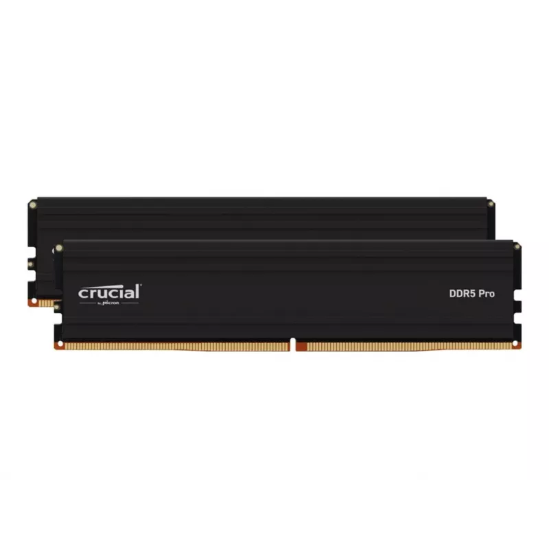 Crucial - DDR5 - Kit - 32 GB: 2 x 16 GB - DIMM - 288-PIN 6000 MHz / PC5-48000 CL48 1.1 V ungepuffert on-die ECC Schwarz