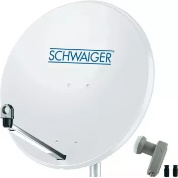 Satellitenschüssel SCHWAIGER SPI9960SET2 80 cm mit Twin-LNB für 2 Teilnehmer