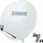Satellitenschüssel SCHWAIGER SPI9960SET2 80 cm mit Twin-LNB für 2 Teilnehmer