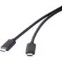 USB 3.1 Gen 2 Kabel Renkforce 1460356 — 1x USB-C-Stecker, 0,50 m, schwarz