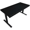 Höhenverstellbarer Gaming-Tisch mit Doppelmotor, kabellosem Ladegerät, RGB-Beleuchtung, Bedienfeld und USB-Anschlüssen, Tischplatte mit PB-Melamin-Oberfläche, schwarz