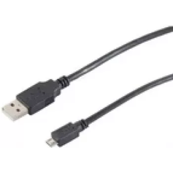USB-Kabel S/CONN 77185-HQ 5m USB 2.0 A auf Micro-USB B Schwarz