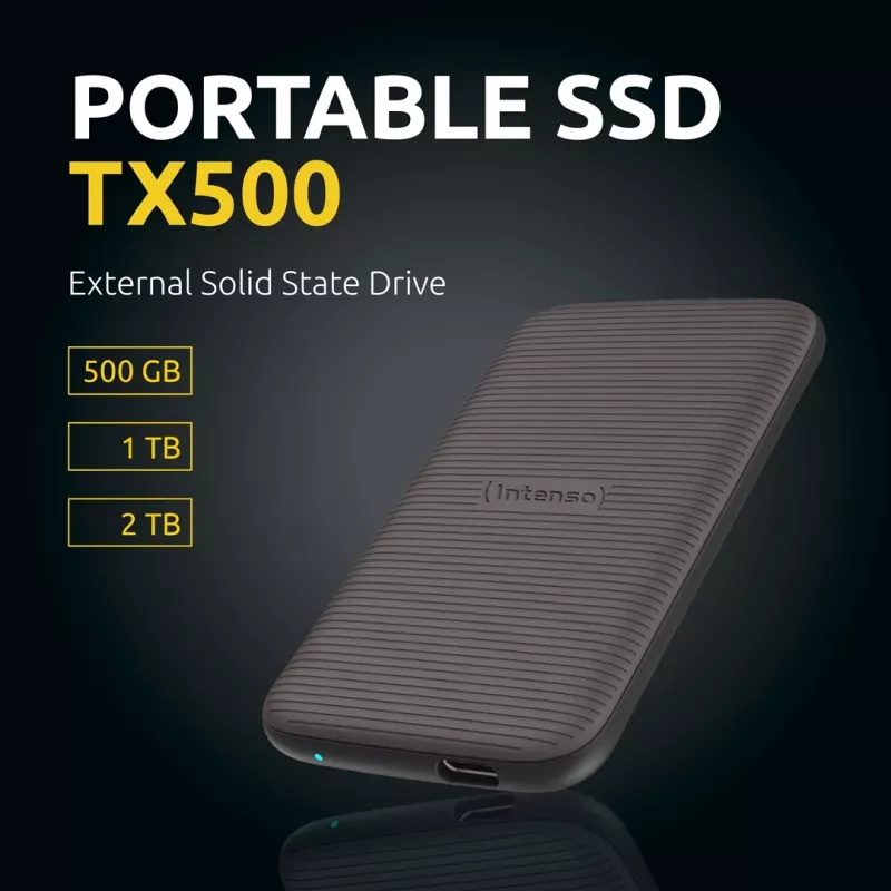 SSD-Festplatte Intenso 1 TB Extern USB Type-C 3.2 Gen 2 Braun