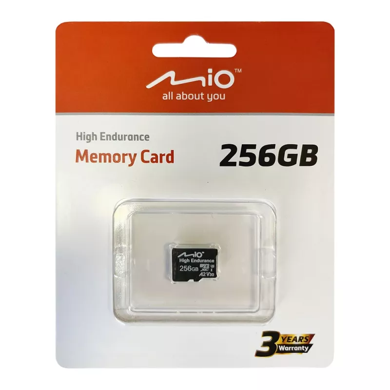 MicroSDXC-Speicherkarte MIO High Endurance 256 GB UHS-I für Daueraufzeichnung und Außeneinsatz