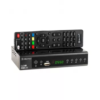 Digital-TV-Receiver Cabletech URZ0336C DVB-T/T2 H.265 terrestrischer Tuner, 470–862 MHz, 1 Tuner, HDMI, USB, SCART