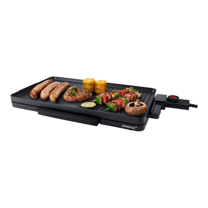 Elektrischer Tischgrill Steba VG 30 schlank mit einstellbarer Temperaturregelung, schwarz