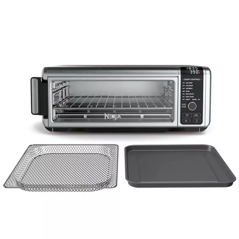Ninja SP101 Single 10 L Stand-alone 2400 W Heißluftfritteuse Schwarz, Edelstahl