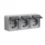 Schuko-Steckdose GIRA 4789 30, 16 A, 250 V, graues Kunststoffgehäuse