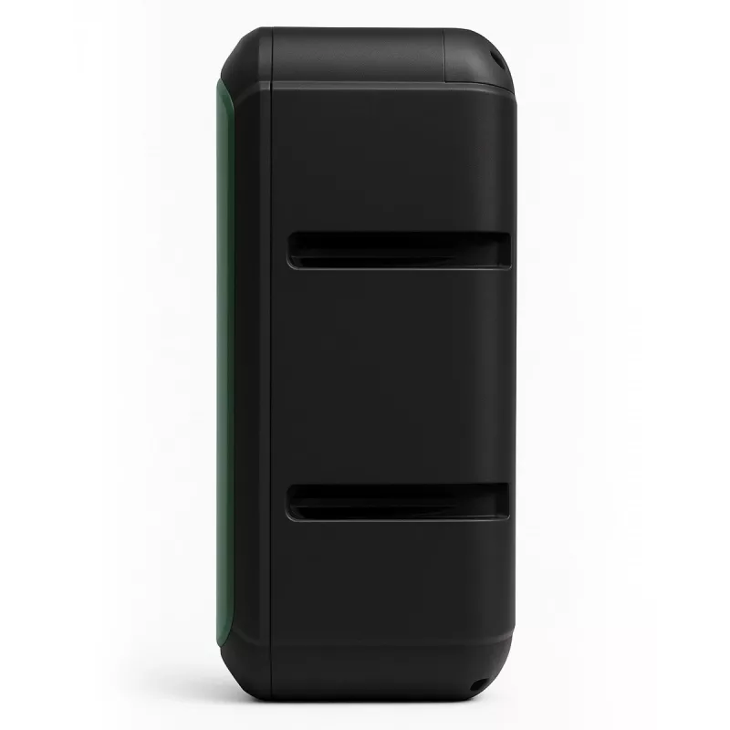 Tragbarer Stereo-Lautsprecher SQUEAK SQ1009 – Bluetooth 5.3, 45 W RMS, 10 h Akkulaufzeit, FM, USB, AUX, LED, 1800 mAh, Schwarz
